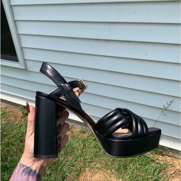 Limelight Alani - Women's Chunky Square Toe Platform High Heels ankle strap 8.5 - Picture 12 of 13